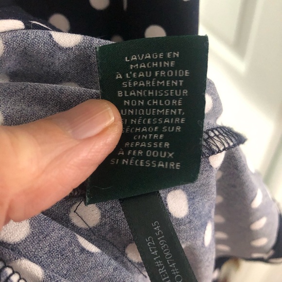 Lauren Ralph Lauren 1940s Polka Dot Sleeveless Midi Flare Dress 6 - Picture 11 of 16